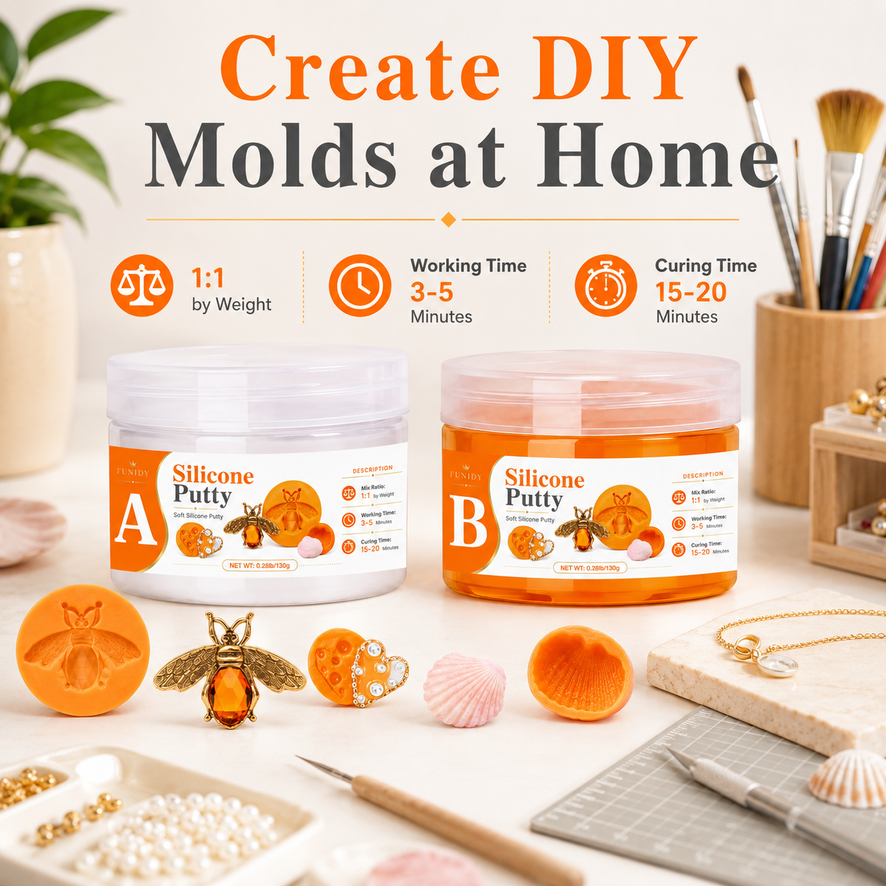 Soap Making Experiment - SILICONE PUTTY Making Kit, Fast Curing,
