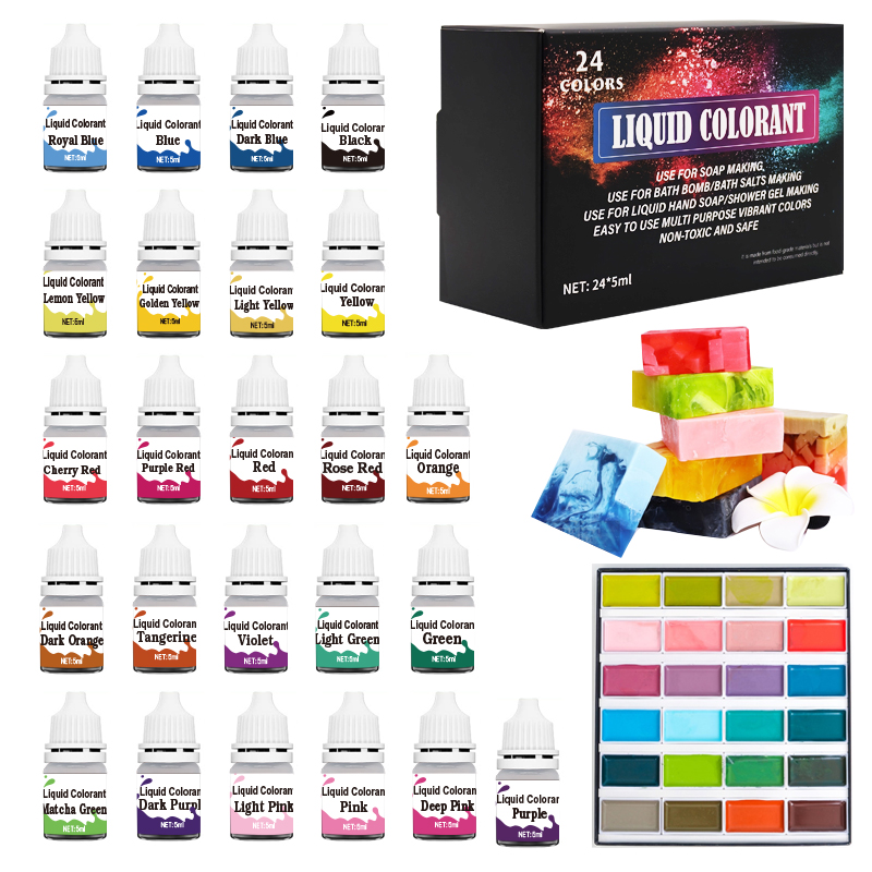 Soap Making Experiment - 24-color bath ball soap dye –