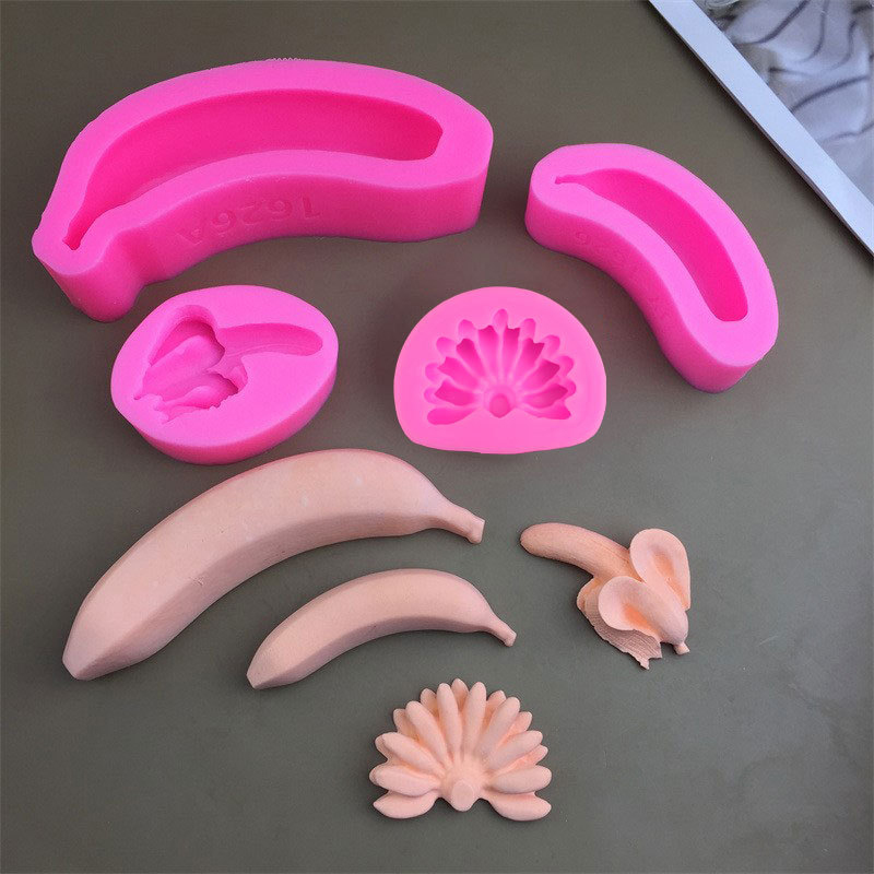 Soap Making Diy - [YU]1Pc 3D Banana Silicone Mold Cake