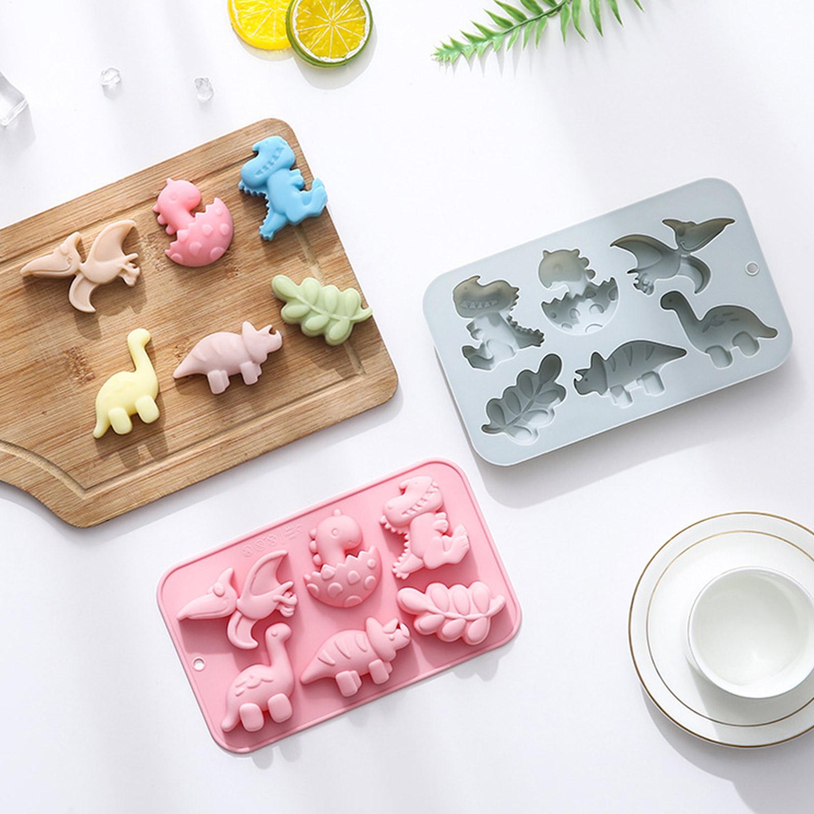 Soap Making Guide - Silicone 6 Cavities Dinosaur Jello Molds