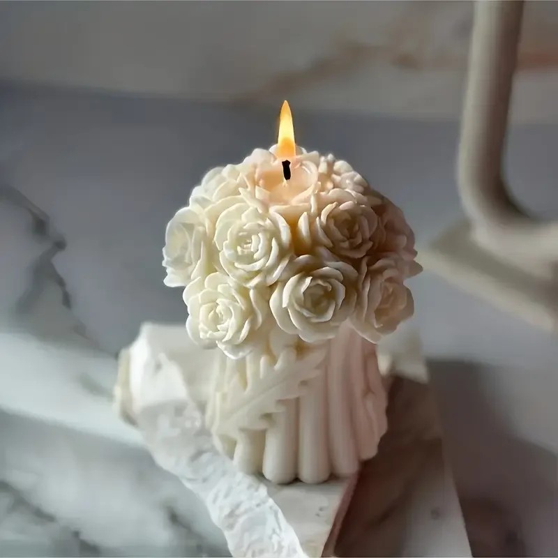 Quality Soap Making Kit - Top Quality Rose Bouquet Silicone Candle