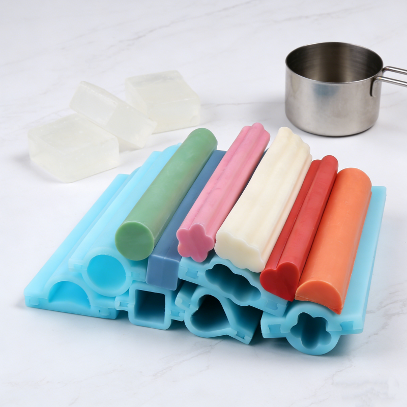 Quality Soap Making Kit - Long 32cm Blue Color Silicone Soap