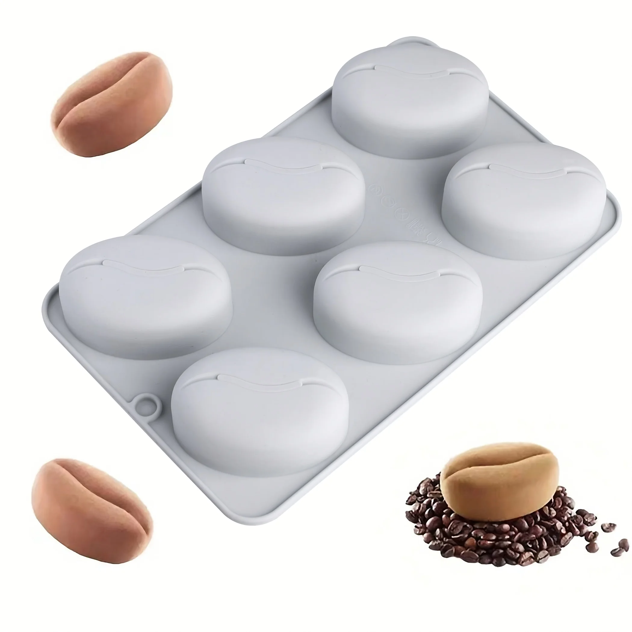 Soap Making Vendors - Silicone Mold for Coffee Beans-A Non-Stick