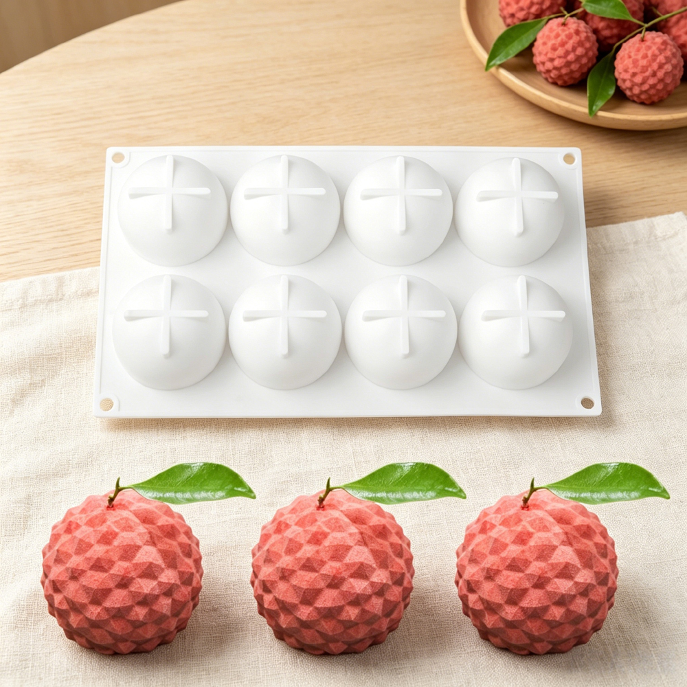 8‑Cavity Lychee Silicone Mold  - Soap Making Guide 리뷰 및 가격