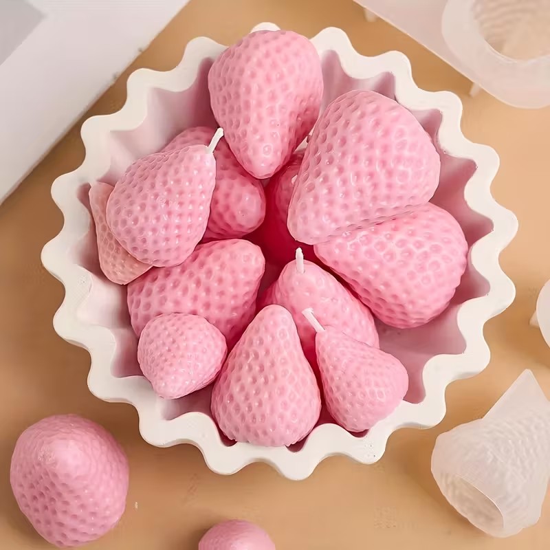 Strawberry Silicone Candle Mol - Soap Making Guide 리뷰 및 가격