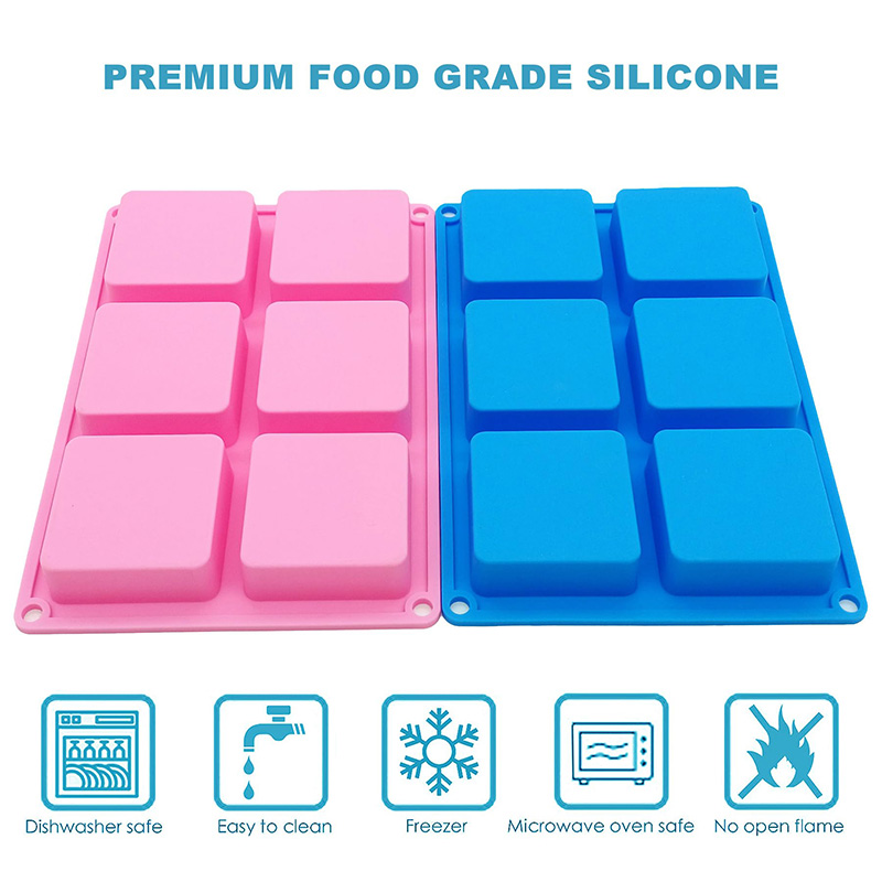 Square Soap Molds 6-Cavity Non - Soap Making Guide 리뷰 및 가격