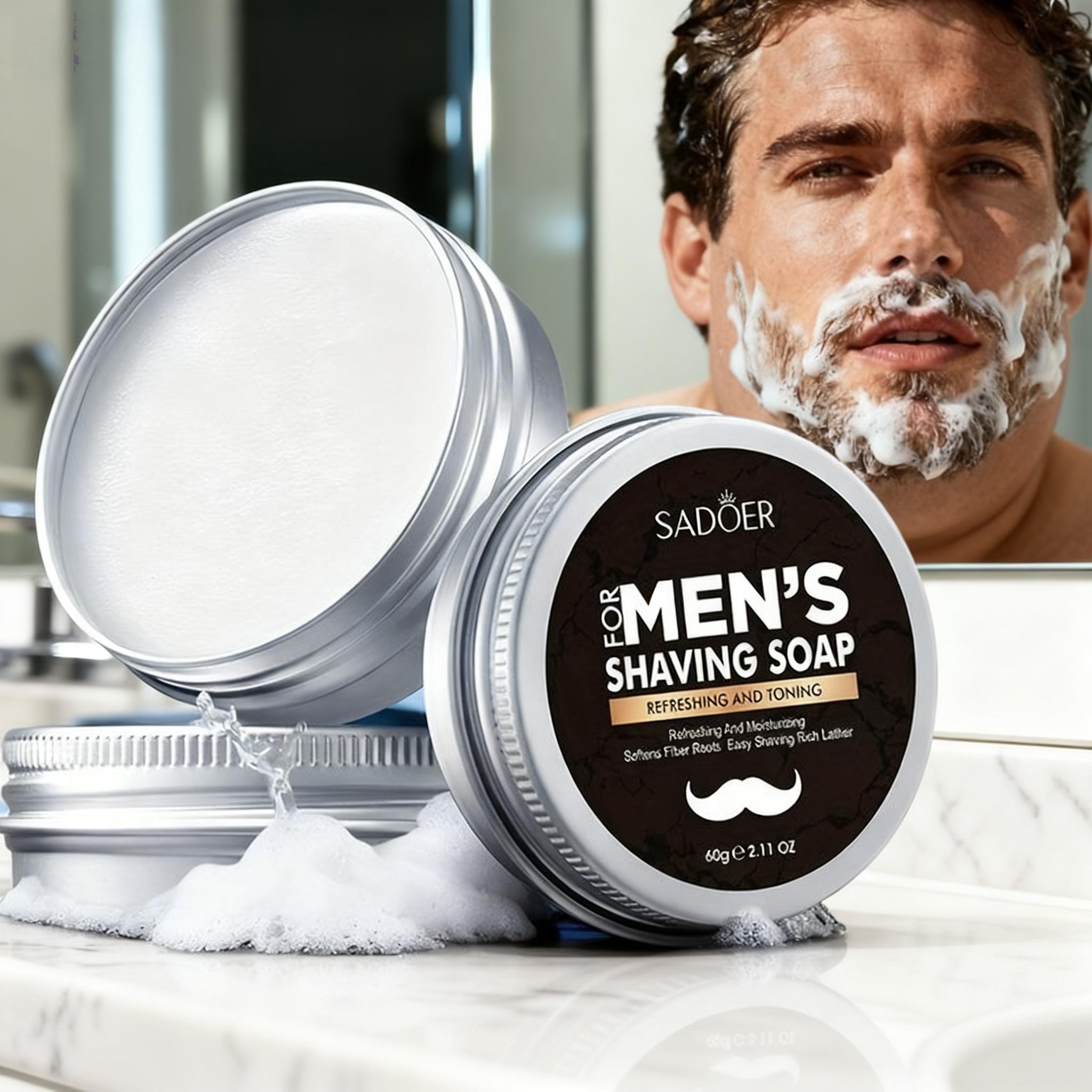 Men's Shaving Soap, Containing - Soap Making Base 리뷰 및 가격