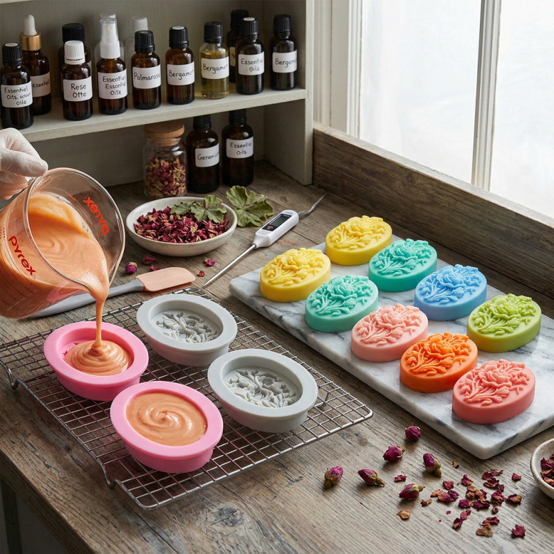 4 Silicone mold with flower sh - Soap Making Guide 리뷰 및 가격