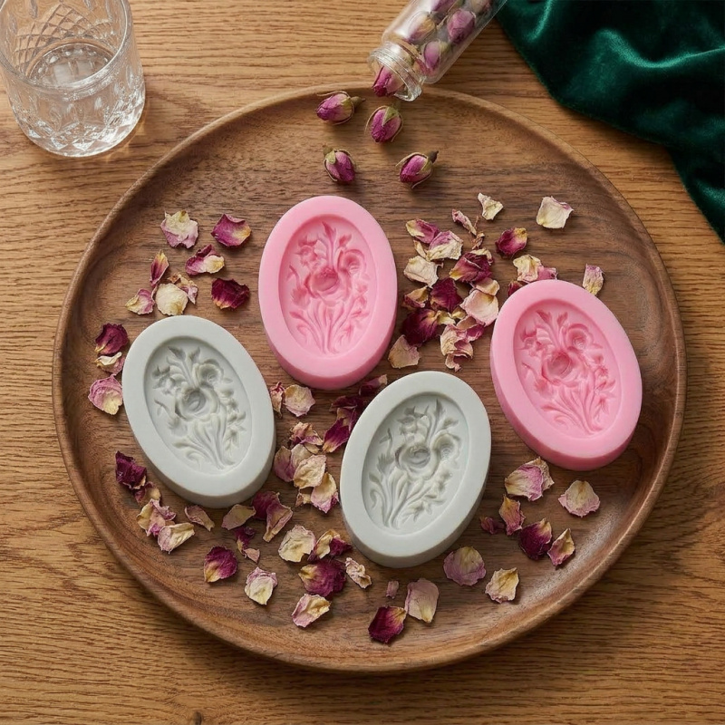 4 Silicone mold with flower sh - Soap Making Guide 리뷰 및 가격