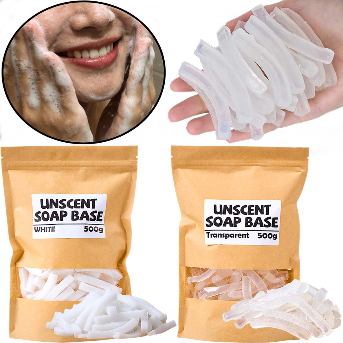 500g Transparent White Color S - Soap Making Base 리뷰 및 가격
